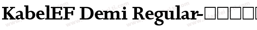 KabelEF Demi Regular字体转换